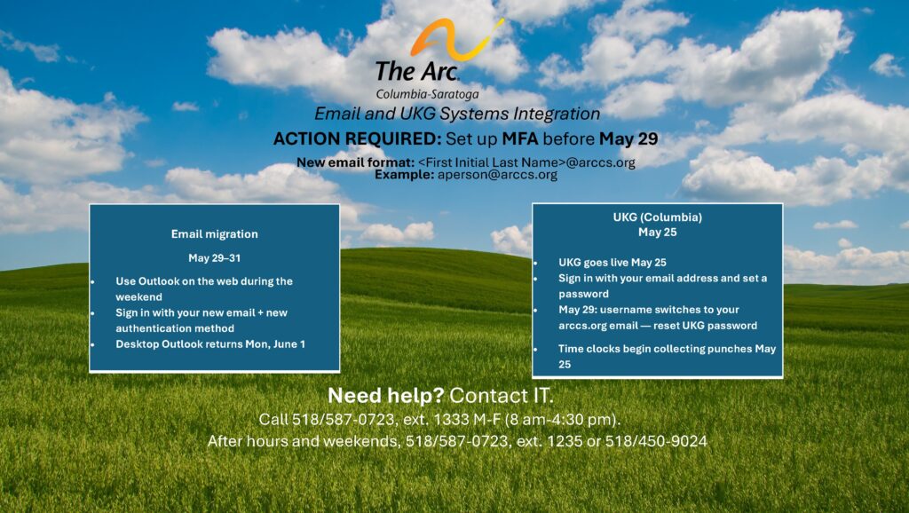 Staff Action Required – Coming Soon
